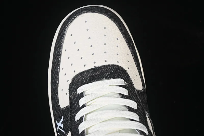All categories Nk Air Force 1 Air Force series Nk Air Force 1 Low Air Force low-top Nike Air Force 1'07 Low joint two-color bottom black denim Air Force 1 low-top casual sneakers DX1888-097